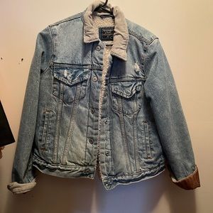Abercrombie furry denim jacket